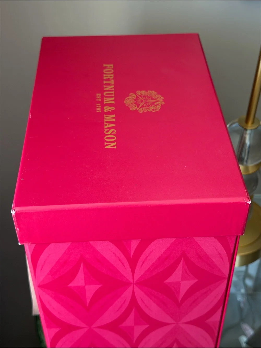Fortnum & Mason Pink Gift Box with Cream Ribbon